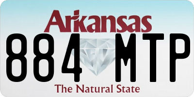 AR license plate 884MTP