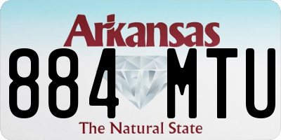 AR license plate 884MTU