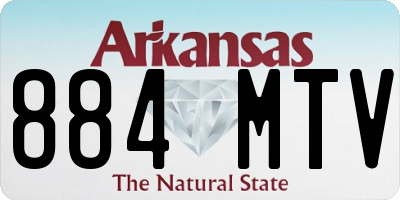 AR license plate 884MTV