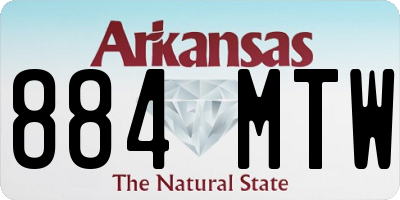 AR license plate 884MTW