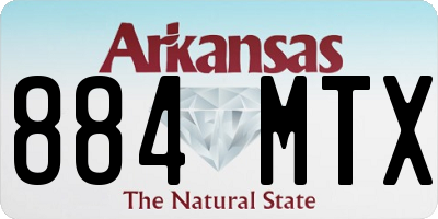 AR license plate 884MTX
