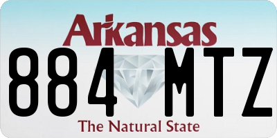 AR license plate 884MTZ
