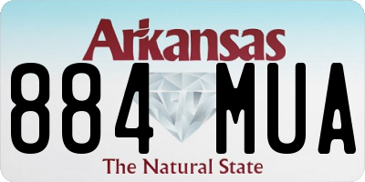 AR license plate 884MUA
