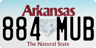 AR license plate 884MUB