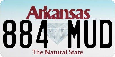 AR license plate 884MUD
