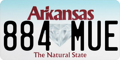AR license plate 884MUE
