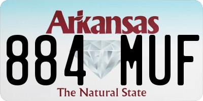 AR license plate 884MUF