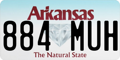 AR license plate 884MUH