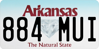 AR license plate 884MUI