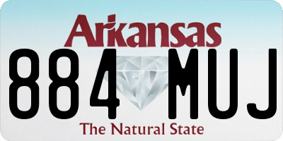 AR license plate 884MUJ