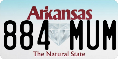 AR license plate 884MUM