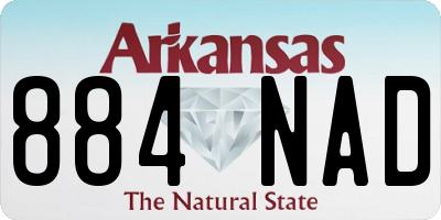 AR license plate 884NAD