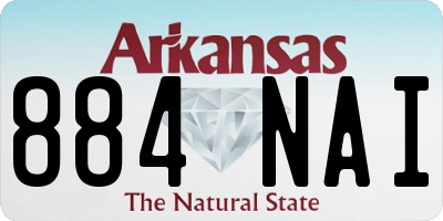 AR license plate 884NAI