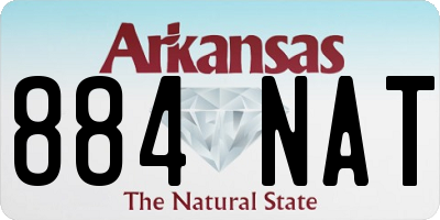 AR license plate 884NAT