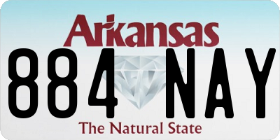 AR license plate 884NAY