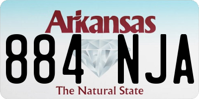 AR license plate 884NJA