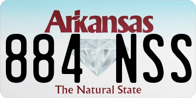 AR license plate 884NSS