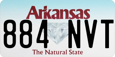 AR license plate 884NVT