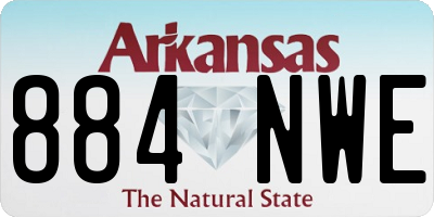 AR license plate 884NWE