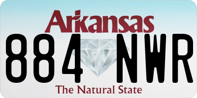 AR license plate 884NWR