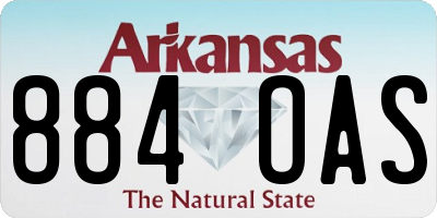 AR license plate 884OAS