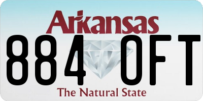 AR license plate 884OFT