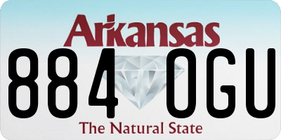 AR license plate 884OGU