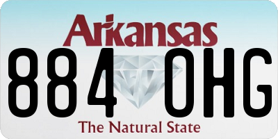 AR license plate 884OHG