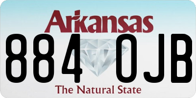 AR license plate 884OJB