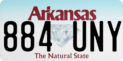 AR license plate 884UNY