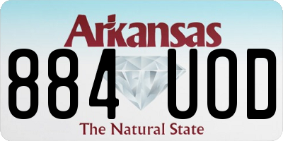 AR license plate 884UOD