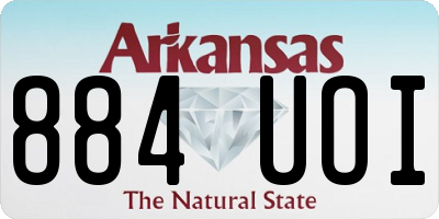 AR license plate 884UOI