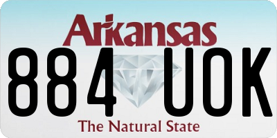 AR license plate 884UOK