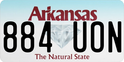 AR license plate 884UON