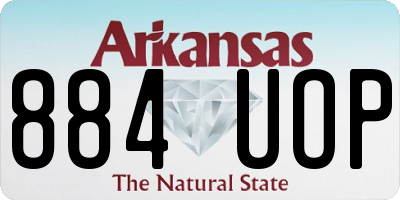 AR license plate 884UOP