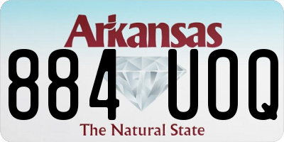 AR license plate 884UOQ