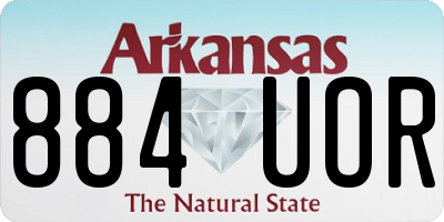 AR license plate 884UOR