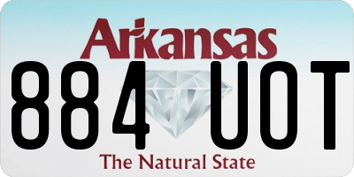 AR license plate 884UOT