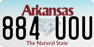 AR license plate 884UOU