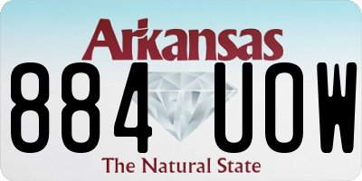 AR license plate 884UOW
