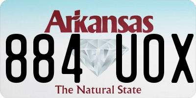 AR license plate 884UOX