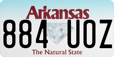 AR license plate 884UOZ