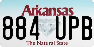 AR license plate 884UPB