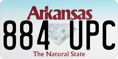 AR license plate 884UPC