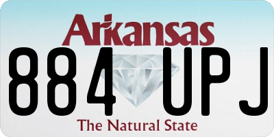 AR license plate 884UPJ