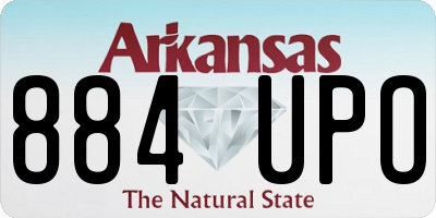 AR license plate 884UPO
