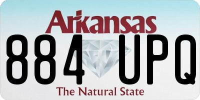 AR license plate 884UPQ