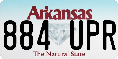 AR license plate 884UPR