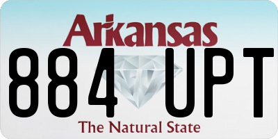 AR license plate 884UPT