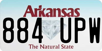AR license plate 884UPW
